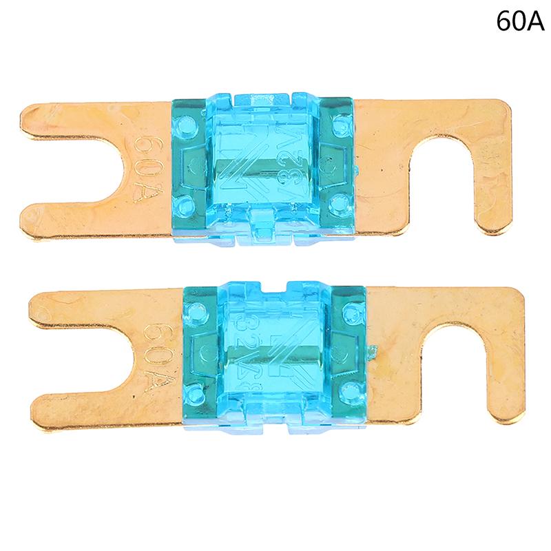 2 Stücke Vergoldete Bolzen Autosicherungen Mini Auto Audio Sicherung 20A 30A 40A 50A 60A 70A 80A 100A 120A 125A 150A 175A 200A 32V Auto Sicherung