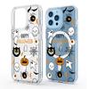 Transparent Full Coverage Evil Pumpkin Head Magnetic Case for iPhone 15/16/17 ProMax