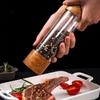 Wooden Natural Acrylic Adjustable Kitchen Tool Sea Salt Jar Spice Grinder Salt and Pepper Mill