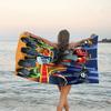1pc Blaze and the Monster Machines Beach Towel, Beach and Seaside Swimming Pool Equipment, Fashion Pattern, Rectangular, Travel Essentials