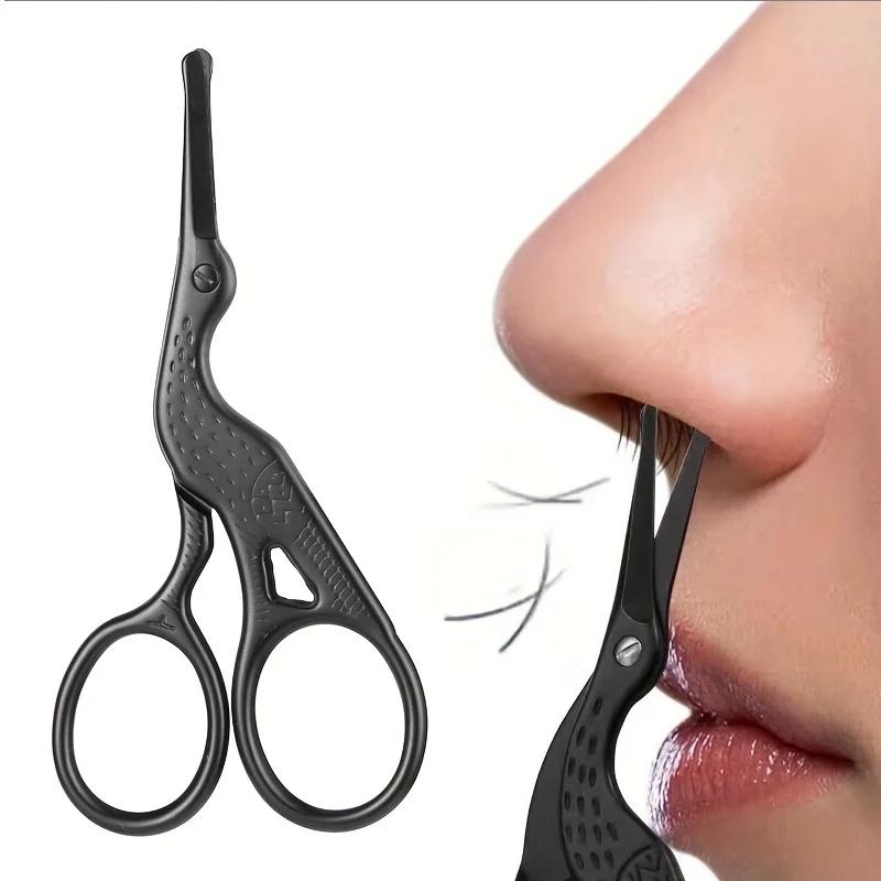 Stainless steel round head small scissors eyebrow trimming tool scissors beard beauty scissors nose hair scissors