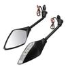 2PC ED Turn Signal Indicators Motorcycle Rearview Side Mirrors Moto For Honda