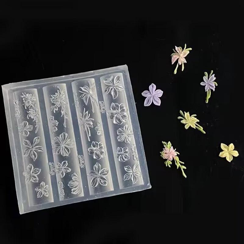 Fox Eyeball Stamping Stencils Uv Gel Polish Art Mould Silicone Carving Tool Diy Design 3D Nail Mold Ice Flower Bread Jellyfish