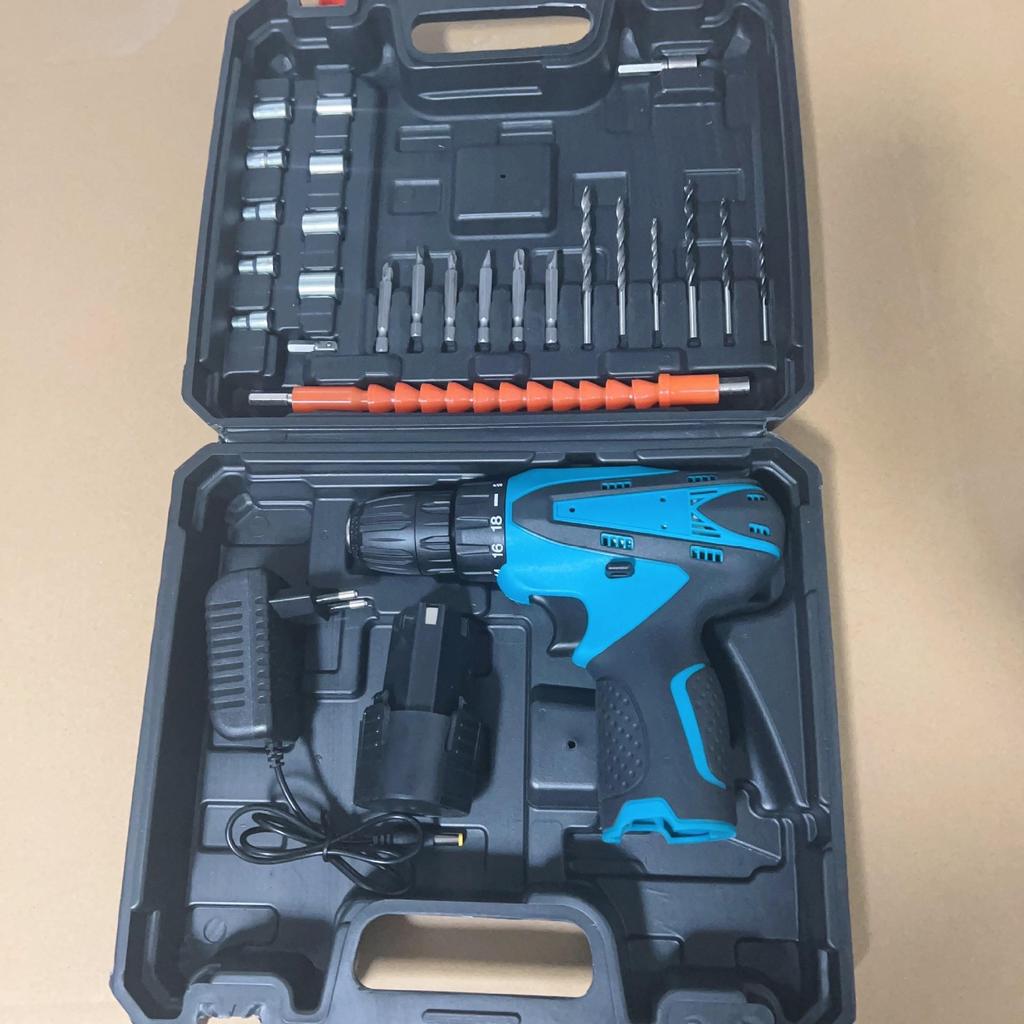 12V Cordless Electric Drill Set with Lithium Battery