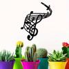 Sleek Black Metal Wall Art Modern Home Decor Gift for Bedroom Garden Housewarming