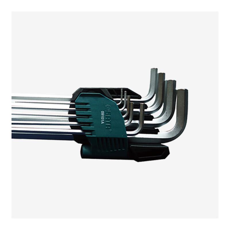 SATA 09101A 9-Piece Extra Long Ball Head Hex Wrench Set