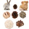 Small Pet Natural Wooden Handmade Ball Set Hamster Rat Mice Toy Accessories