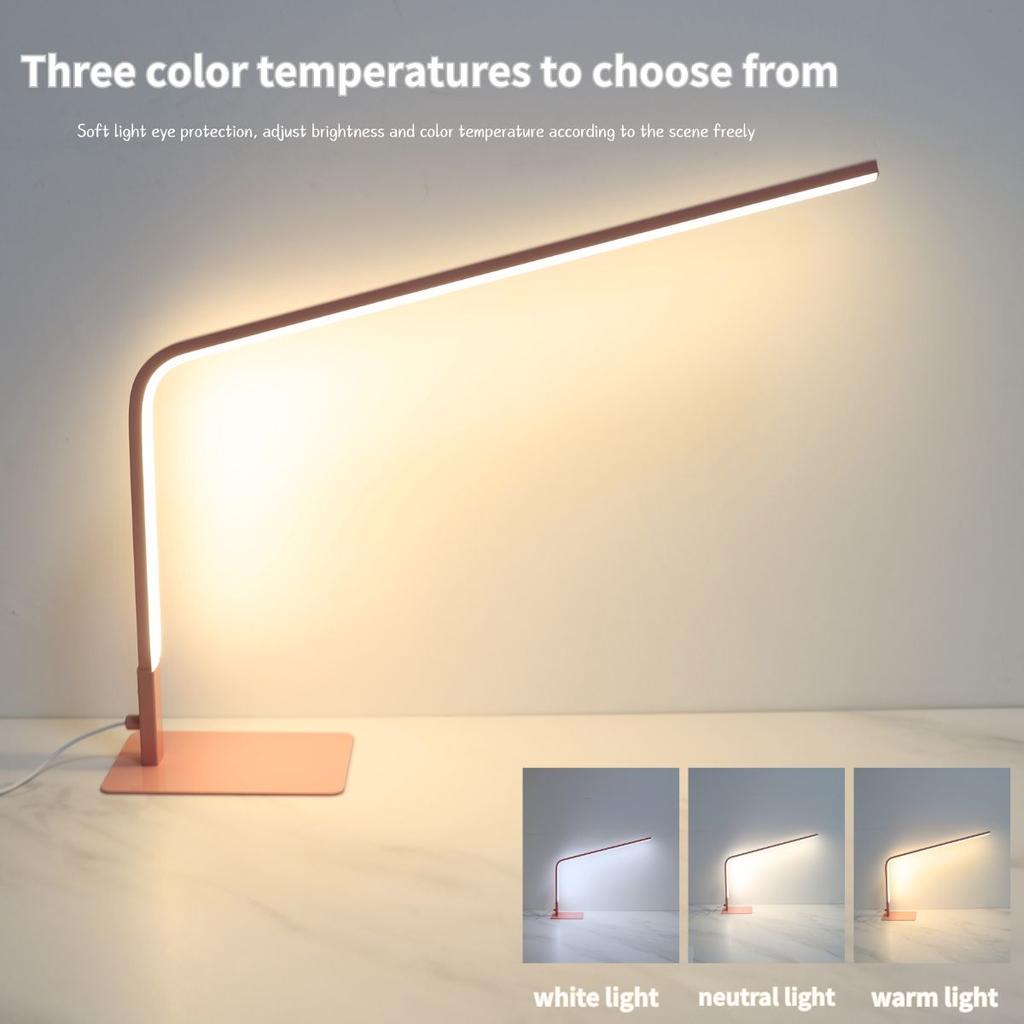 Modern Minimalist Line LED Eye Protection Light, USB Tri Color Light, Bedroom Desk Reading Decoration Lighting