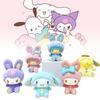 Adorable Sanrio Pvc Figure Collection Cute Sitting Cinnamon Dog Kuromi My Melody Toy Gift