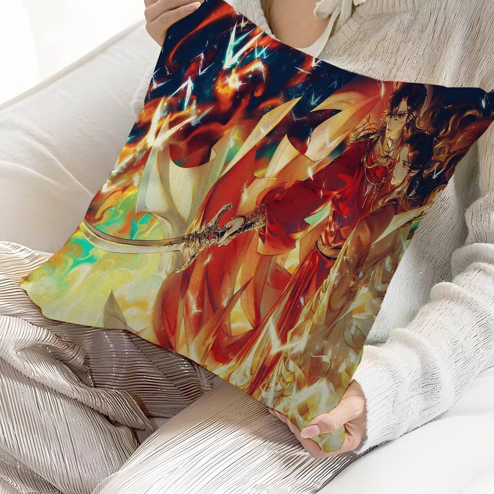 Anime Heaven Official's Blessing Stitch Lucky Dragon Pillow Cover Sofa Cushion Cover Home Room Decoration Children Gift