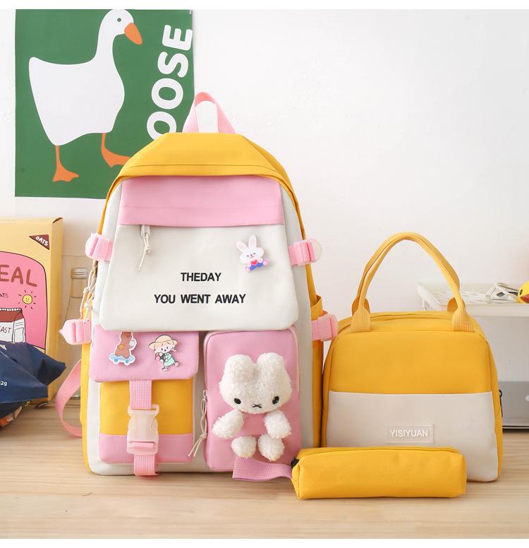 

Lightweight School Bag Set: Cute Fresh Backpack with Large Capacity & High Value 30x13x43 cm