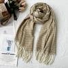 Winter Scarf for Women High End Fashion Houndstooth Shawl  Long Tassel Imitation Cashmere Men's Warm Scarf