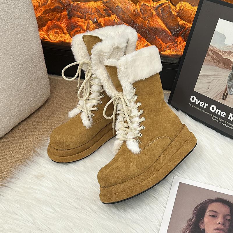 

Женские зимние легкие теплые ботинки на толстой подошве, кожаные, с мехом, на подкладке, нескользящие, износостойкие, повседневные кроссовки, ботинки Мартин, хлопковые 40 малиновый