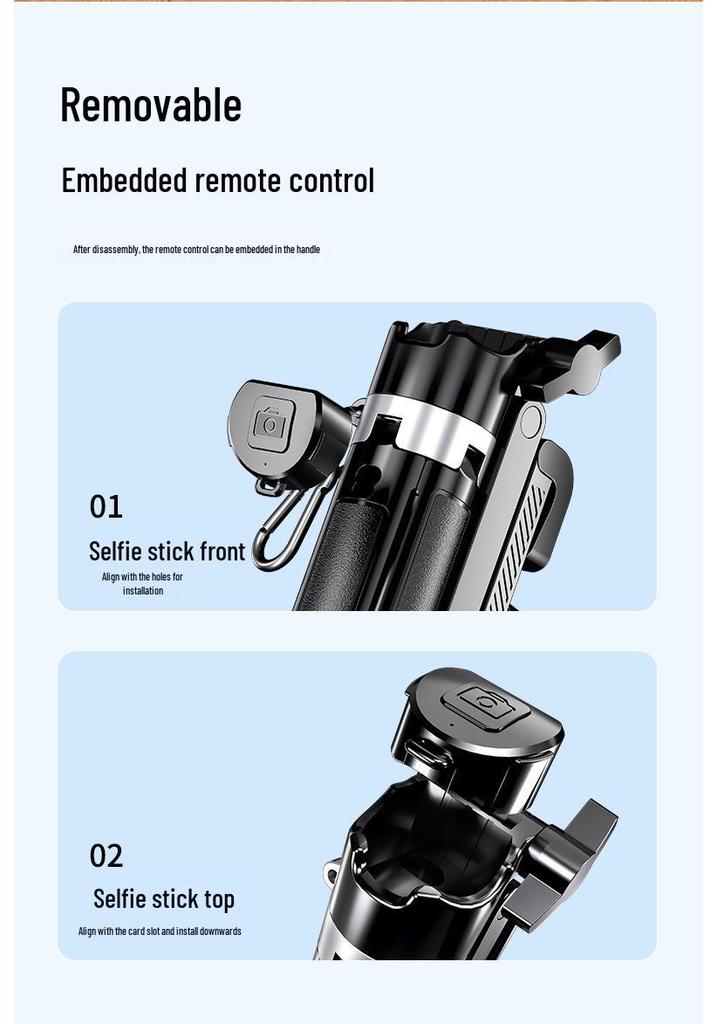 M1 Mini Selfie Stick: Compact, Retractable Stand with Bluetooth Remote & Anti-Shake for Live Streaming & Photography.