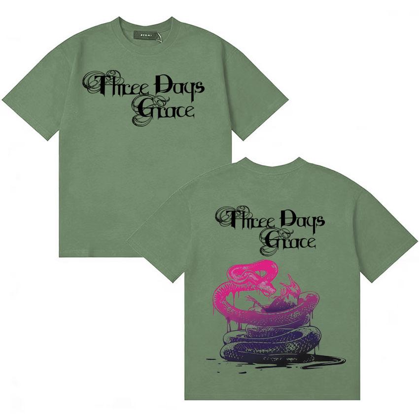 Three Days Grace Trendy Music Tshirts Cotton Harajuku Short Sleeve Tshirt  Unisex Women Y2K Teenagers High Quality T Shirt Unisex