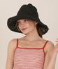 THE-ABON Beach Pio Lace Knit Bucket Hat Brown