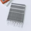 Turkish Cotton Tassel Beach Towel - Narrow Stripe, 12 Colors, 100x180 Cm