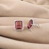 Rhodolite Gemstone 925 Sterling Silver Statement Studs Earring 0.57" For Wife CZE-6-15