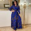 Women's Spring Long Sleeve Dress Printed Muslim Clothing Dress