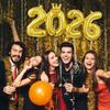 2pcs/set 2026 Crown Number Foil Balloons for New Year Eve Party Decoration Supplies Navidad Christmas 2025 Photo Props Gifts