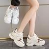 Fashion Spring Summer Women Platform White Sneakers Fashion Breathable Lace-up Wedge Vulcanzie Shoes Female Casual Sport Shoes Versatile