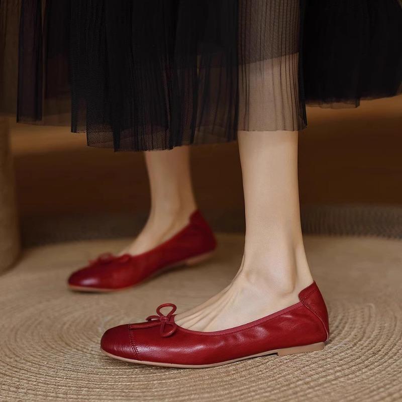 Fashion New Style Flats Shoes Women Ballerinas Round Toe Bowtie Slip On Ballet Flats Lazy Loafers Moccasins Ladies Casual Flats Shoes