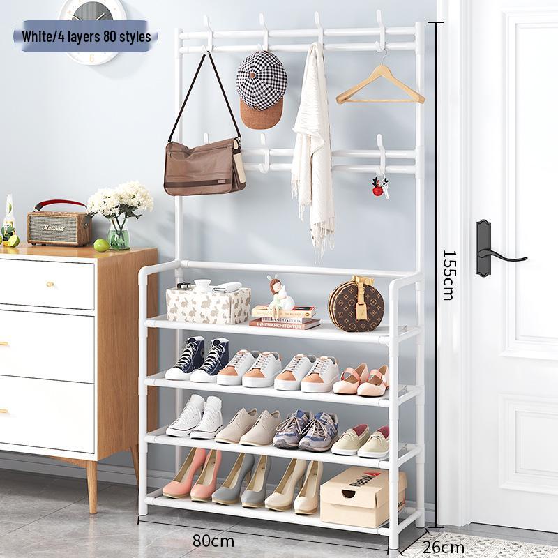 Modern Entryway Shoe and Coat Rack Cabinet: Multifunctional Storage for Shoes, Hats, and Coats