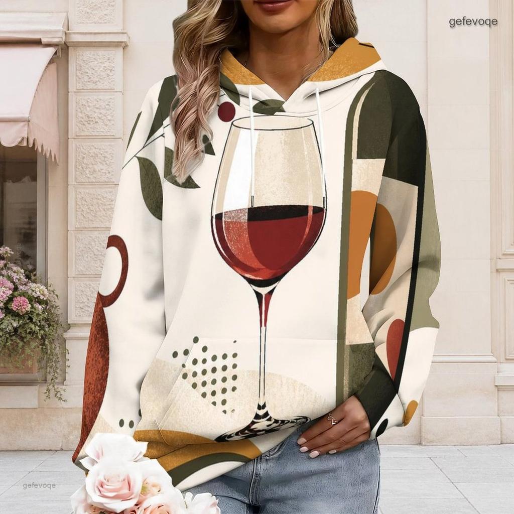 Plus Size Womens Drawstring Hooded Sweatshirt Long Sleeve Loose Soft Casual Leisure Daily Street Top
