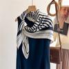90cm Foulard Imprime En Soie De Mûrier Pour Femmes Retro, Mode Serge, Chale Decoratif, Protection solaire