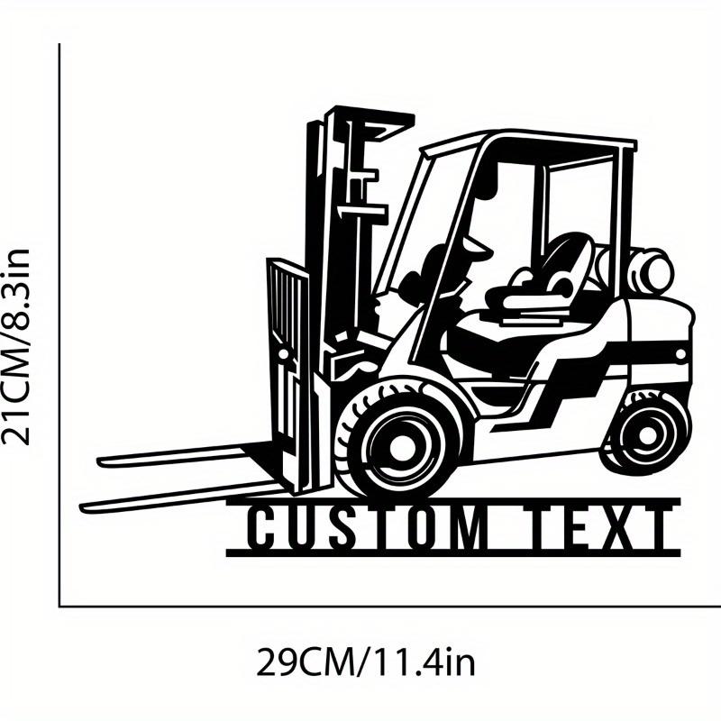 Custom Forklift Driver Metal Wall Art, Personalized Name Sign, Home & Warehouse Decor Gift for Lift Truck Enthusiasts