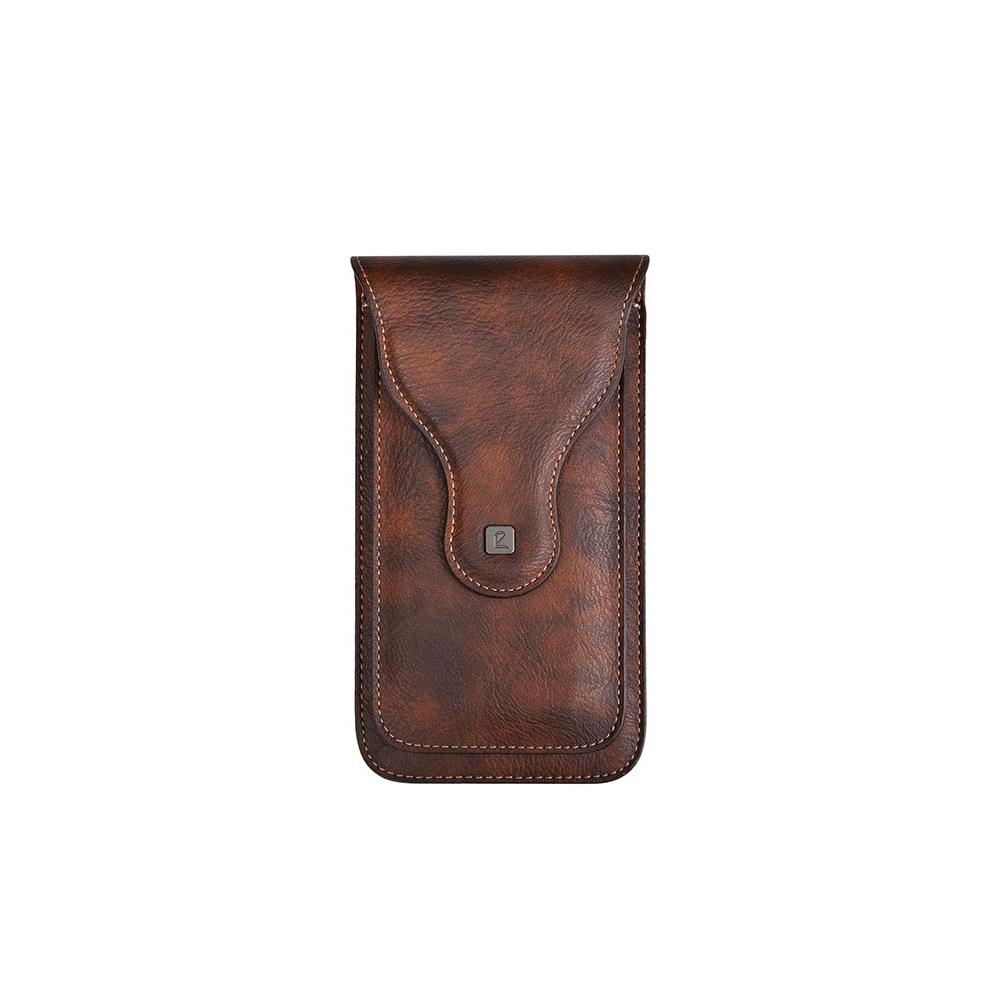 Sacoche de taille marron pour téléphone de randonnée en plein air pour homme marron