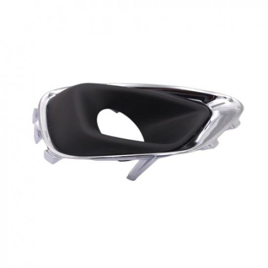 Driver & Passenger Side Fog Light Cover Black W/ Chrome For 14-17 Jeep Compass