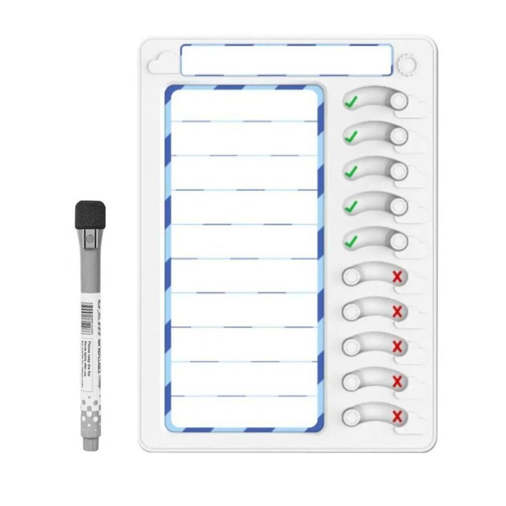 Chore Chart for Kids and Adults Sliding Morning Routine Chart Dry Erases Chore Chart Magnetic Checklist Board ADHD Tool