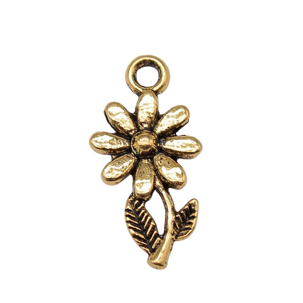 Roses Lotus Flower Charms Sunflowers Pendants For Floral Themed Jewelry Making