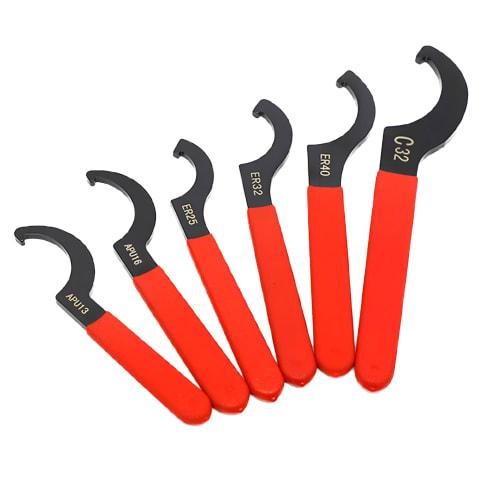 

BTtime Hook Wrench Set of 6, Height Adjustment Wrench, Hook Spanner, C-Spanner, Hook Spanner, Spanner Wrench Set, Pin Spanner, Automotive Hand Tool fo