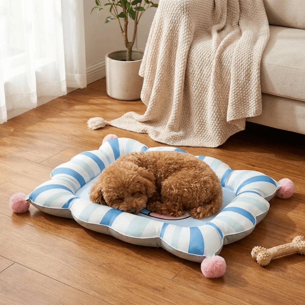 Double-Sided Ice Silk Pet Bed Wear-Resistant Dog Sleeping Mat Cute Pet Cooling Mat Hot Weather