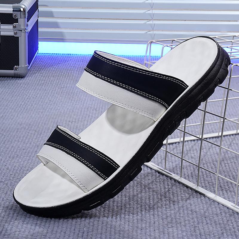 Open-Toe Outdoor Slippers for Men Non-Slip Sandals Casual Half Shoes Outdoor Half Drag Fashion Beach Shoes Leisure Walk Slides