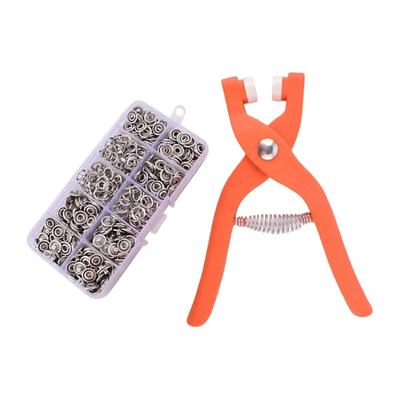 Hand Pressure Tool Button Snap Fastener Fixed Press Stud Kit Jeans Crafting with Plier Clothing Bags Invisible Sewing Free