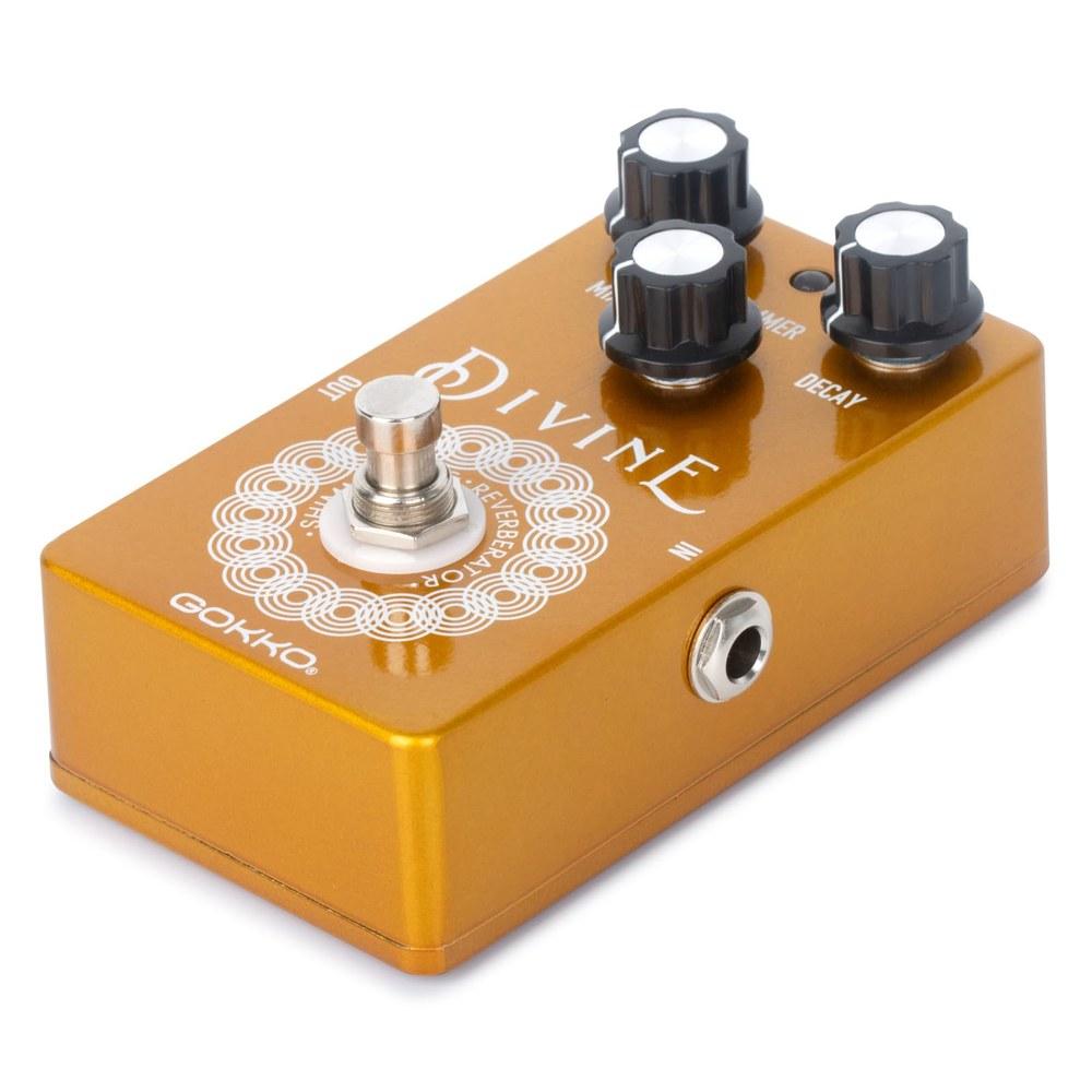 GOKKO Divine GK-46 Reverb Pedal Shimmer Effect Ambient Modulation Aluminum Alloy 9V DC Power Supply