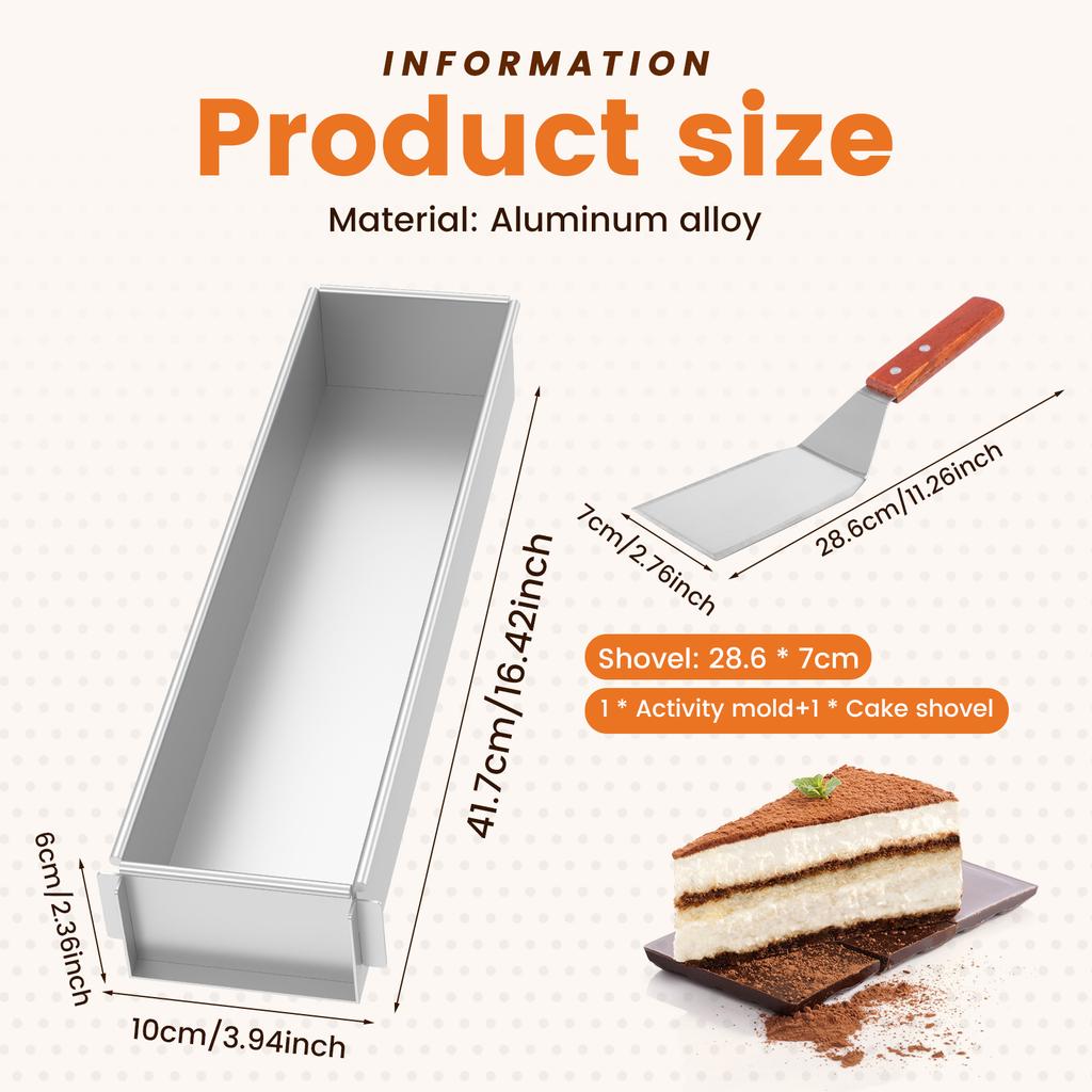 Rectangle Cake Mold Aluminum Alloy Nonstick Cake Pan Tray Cheesecake Pan Baking Mould Dessert Tool For Birthday Christmas Party
