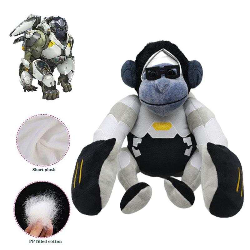 Jumbo Overwatch Winston Plush Toy Gorilla Doll Xmas Birthday Gift 26*23cm