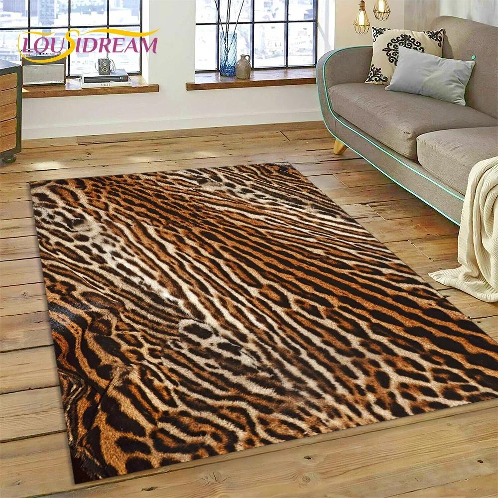 Colorful Zebra Stripe Leopard Tiger Carpet Rug for Bedroom Living Room Home Sofa Decoration,Children Game Large Decor Floor Mat
