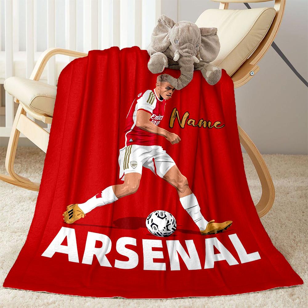 Arsenal Player Action Blanket Soft Warm Cozy Perfect for Picnics Couch Office for All Seasons Digital Print Best Holiday Gift for Friends Family