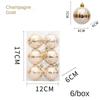 6PCS Red Christmas Hanging Decoration Electroplated Stawberry Christmas Tree Ornament Party Supplies Shopwindow Xmas Baubles 7