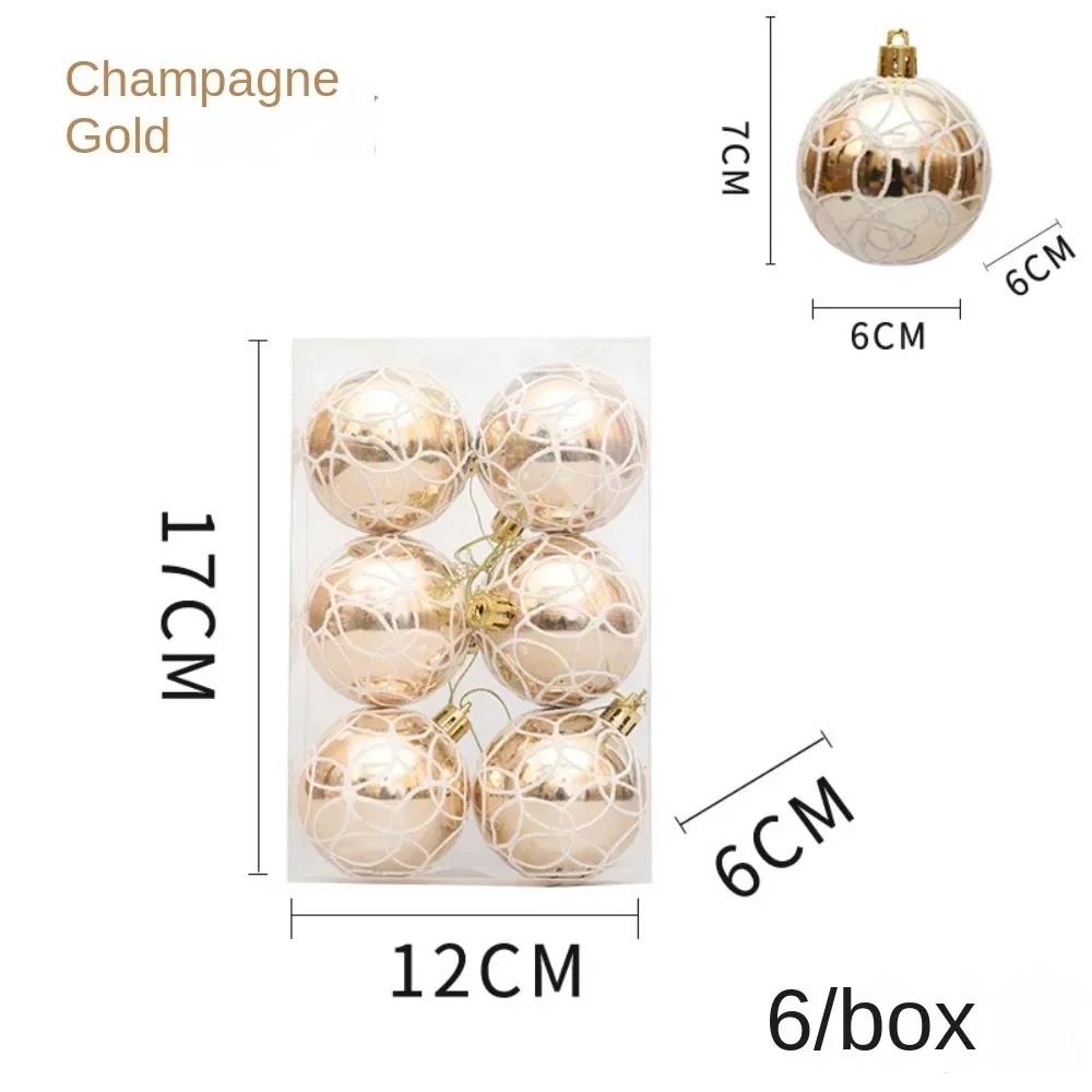 6PCS Red Christmas Hanging Decoration Electroplated Stawberry Christmas Tree Ornament Party Supplies Shopwindow Xmas Baubles 7