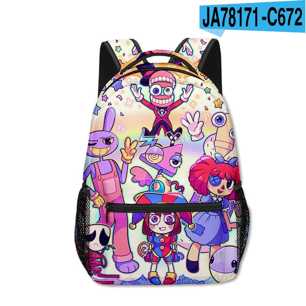 Magic Digital Circus School Bag Elementary And Secondary School Backpack Cartoon Children S Backpack Men S And Women S Casual Backpack Full Print Backpack