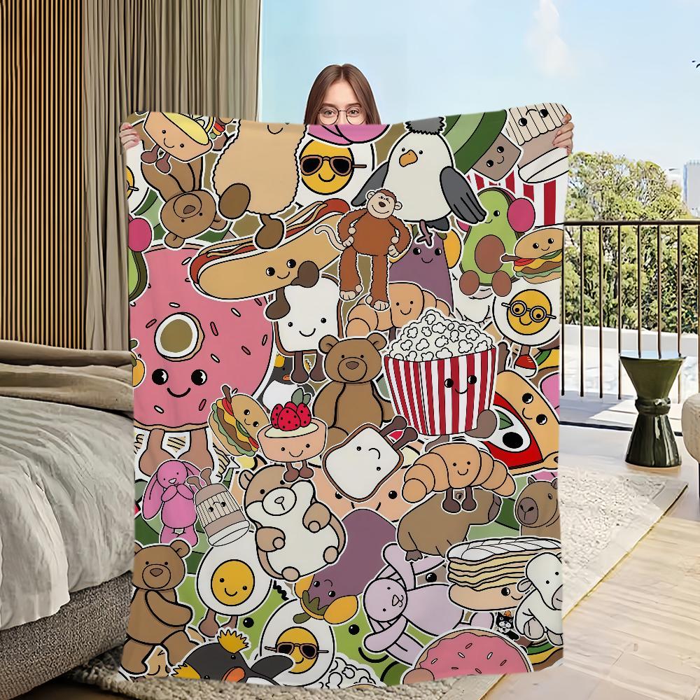 

Fashion J-Jellycat-ES Cute Blanket Flannel warm comfort soft plush blanket For Picnic Beds Sofas Homes And Bedrooms 80x60in