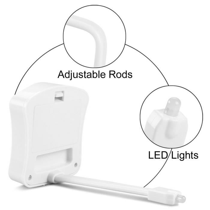 Leeko Lampe de Toilette WC LED Veilleuse,8 Changement de Couleurs adapte tous Cuvette Siège,Bas en ABS angle de flexion 270 Degré.