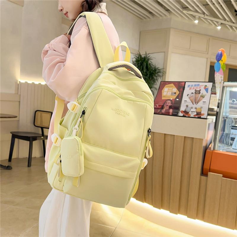 Women's Large Capacity Backpack Student's Lightweight Schoolbag