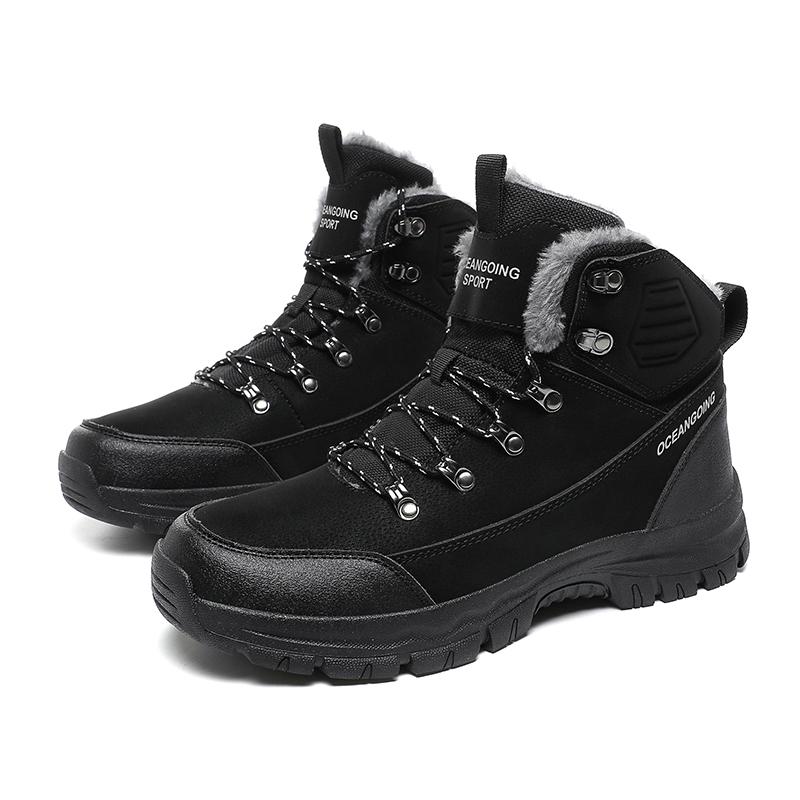 Men Hiking Shoes Waterproof Leather Shoes Climbing & Fishing Boots New Outdoor Sports Trainers High Top Winter Trekking Sneakers